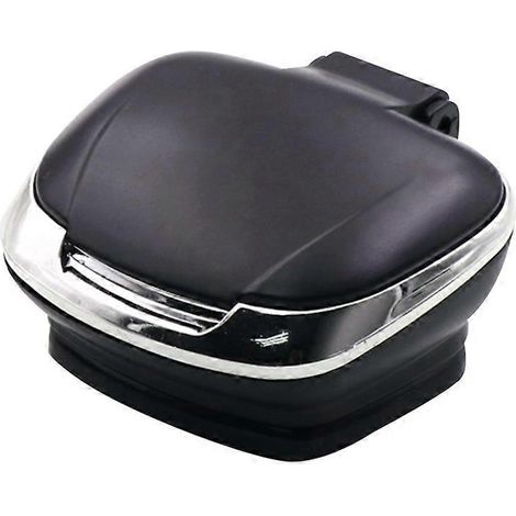 Cendrier de voiture créatif avec lampe LED, porte-mégots de cigarettes tendance (noir)-9.594CM-Black (1/2)