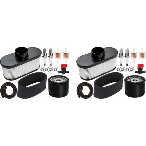 Kit d'entretien 2X pour tracteur tondeuse Kawasaki FR651V FR730V FS481V, remplace le filtre à huile 49065-7007 et le filtre à air 11013-7047. (1/5)