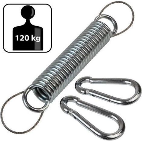 Ressort en Acier pour Chaise Suspendue Fauteuil Suspendu hamac avec Corde de sécurité et Deux mousquetons (1/4)
