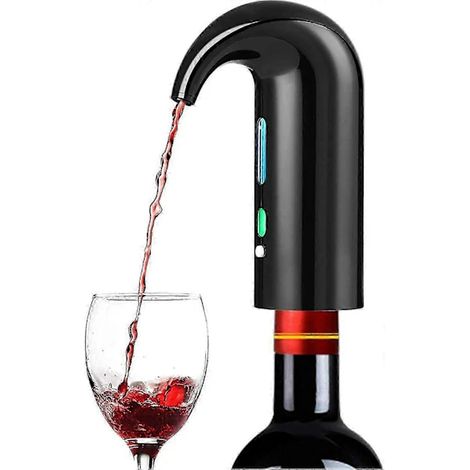 Carafe à vin automatique avec filtre, aérateur et verseur électrique, chargeur USB, noire-AquaForge (1/5)