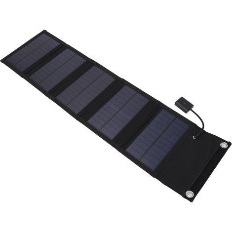 Chargeur solaire pliable 10 W 5 V, panneau en silicium polycristallin, batterie externe pour téléphone portable, idéal pour les activités de plein air. (1/5)
