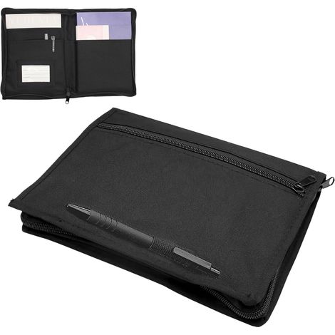 Car Glove Box Organiser, Universal Vehicle Document Storage Holder Wallet with Multiple Pockets for Glove Box, Registration, Insurance & Manuals - 24 x 17.5cm (1/5)