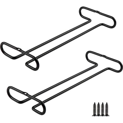 2-teiliger Weinglashalter, Hängendes Weinglasregal, Weinglashalter für unter den Küchenschrank, Hängender Stielglashalter für Zuhause, Bar, Küche, Restaurant (1/5)