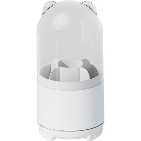 Boîte de rangement rotative anti-poussière pour maquillage, coiffeuse, porte-stylos de bureau, étagère pour rouges à lèvres et fards à paupières (1/5)