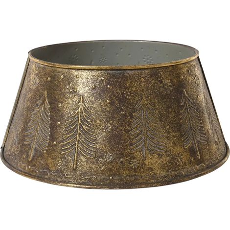 Copribase per albero di Natale in ferro bronzo antico Ø57 × H25 cm (1/4)