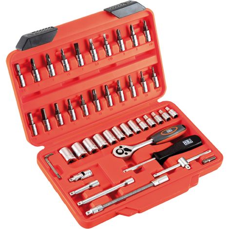 Juego Vaso s 1/4" 46 piezas alyco orange ALYCO