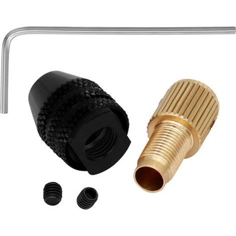 Lntyq Mini Mandrin Auto-serrant Mandrin de Foret Adaptateur, mini mandrin perceuse, Accessoires de Mini Perceuse Électrique Collet Avec clé Allen (1/5)