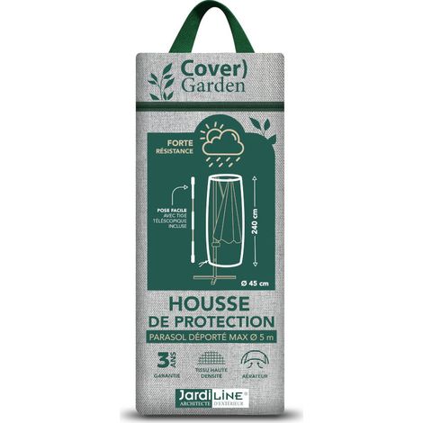 Housse de protection Cover Garden pour parasol déporté jusqu'à Ø 5 m - livrée avec une tige de pose - Jardiline