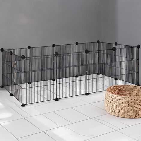 Cage pour rongeur nero en metallo 140 x 70 x 35 cm (1/5)