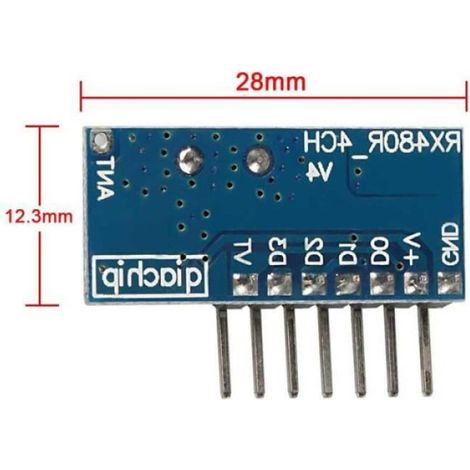 Couleur 1 RC et 1 récepteur Module émetteur-récepteur de télécommande RF 433 Mhz et commutateur de relais RF 433 mhz, bouton d'app (1/4)