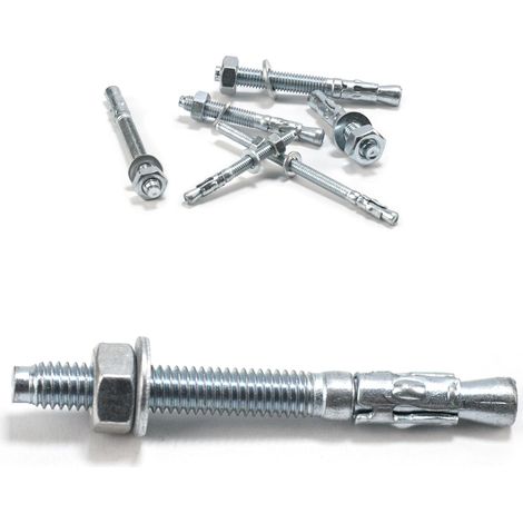 Lot de 20 boulons d'ancrage M6 - Ancre à béton, ancre pour charges lourdes, cheville pour charges lourdes M6x60mm - Boulons d'ancrage pour balustrade, béton, fenêtre, pierre, machines, poutres, vis (1/5)