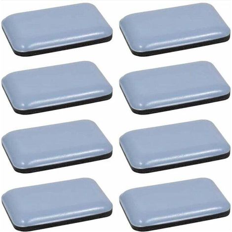 35 x 25 mm, 8 almohadillas deslizantes autoadhesivas rectangulares de teflón para protección de suelos, parquet, patas de sillas y muebles -Crezuo