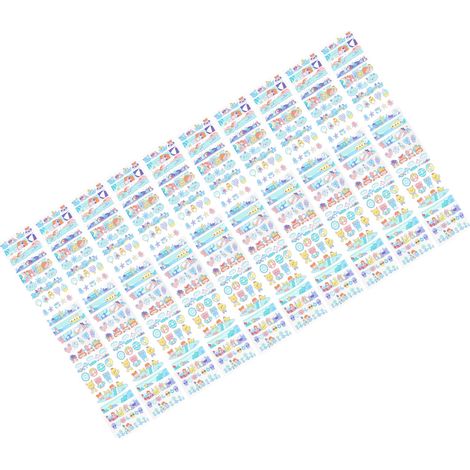 Lot de 10 rubans adhésifs PET décoratifs mignons, stickers cartoon pour calendrier, type 6, petite décoration (1/5)