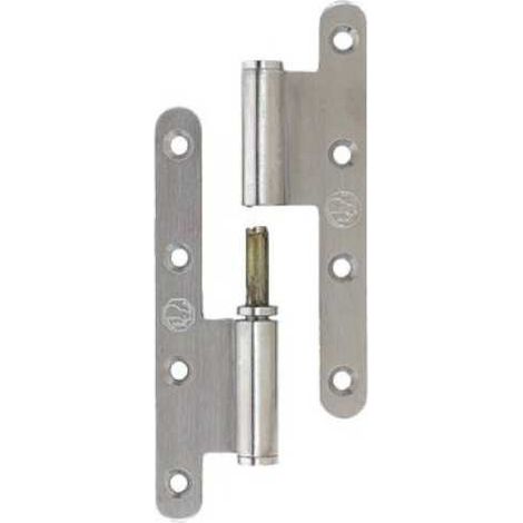Paumelle à bouchons Jardinier Massard J532325 110x55mm Gauche Inox 304 brossé