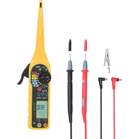 Kfz-Stromkreistester: Multimeter mit automatischer Bereichswahl, 24-V-Doppel-LED-Lampe