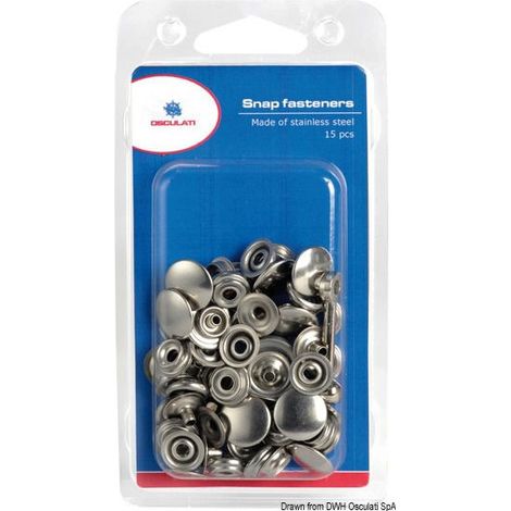Blister 15 boutons capote inox - (1/3)