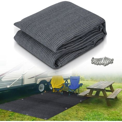 SWANEW Tappetino per tenda Tenda impermeabile da campeggio telo per tenda all'aperto telo da picnic coperta caravan ,Grigio, 250x300CM (1/5)