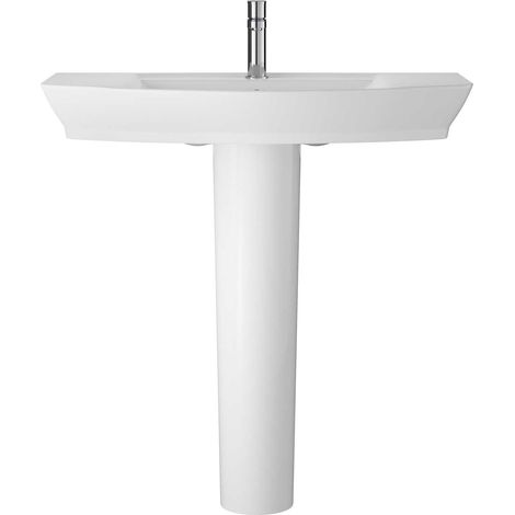 Hudson Reed Maya Basin with Full Pedestal 850mm Wide - 1 Tap Hole (1/5)