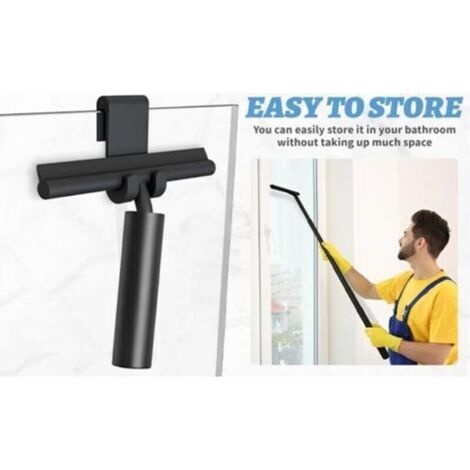 Raclette de douche, raclette de sol avec manche télescopique, raclette de douche multifonctionnelle, raclette de sol efficace avec crochets pour la maison