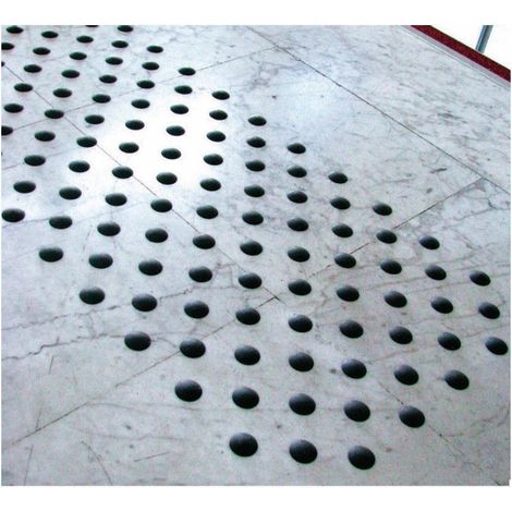 Plots podotactiles DINAC Granuo - Ø 25 mm - Gris - Adhésifs - 3 plaques de 50 plots - 102285D
