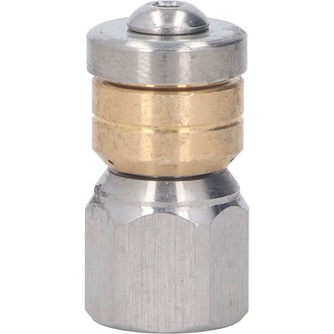 Lance de nettoyage haute pression acier inoxydable et laiton compact mini buse pour égout eau chaude et froide 5000 PSI filetage femelle G1/4in (1/4)