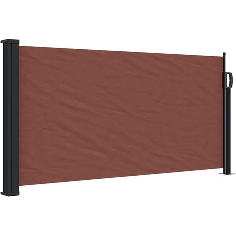 vidaXL Einziehbares seitliches Sonnensegel braun 100x500 cm