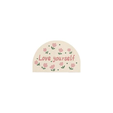 Tapis de chambre semi-circulaire absorbant antidérapant, motif floral, style 3 – (1/2)