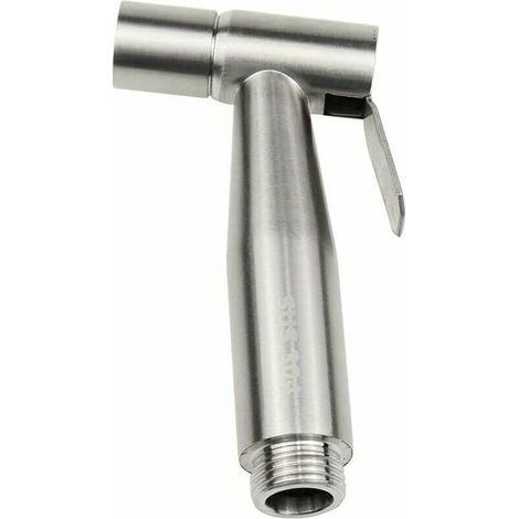 Bidet-Sprühkopf aus Edelstahl für Toilette, Windel-Sprühkopf, manueller Bidet-Sprühkopf für die persönliche Hygiene, Dusche, Badezimmer, Toilette - Silber - (1/4)