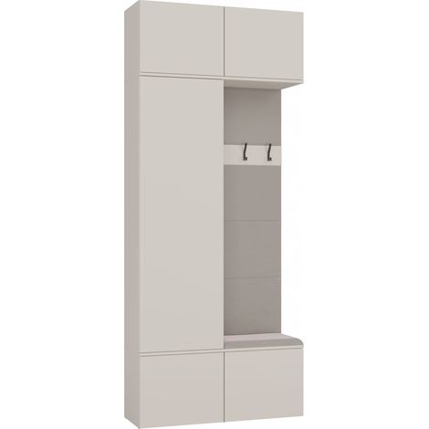Armoire de couloir Kaszmir - Armoire, cintre, siège - Ensemble de meubles fonctionnels et modulables (1/5)