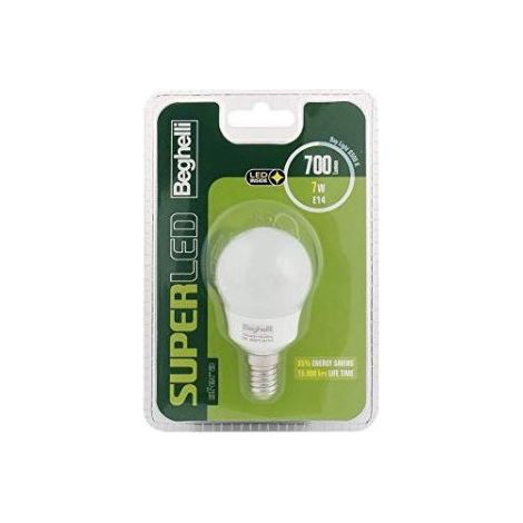Beghelli Sfera Super LED E14 energy-saving lamp Kaltweiße 6500 K 7 W F