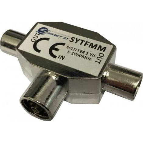 Syncro partitotre divisore antenna tv 1 femmina e 2 maschi - SYTFMM