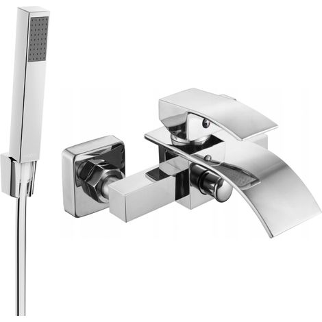 Mexen Aries R77 rubinetto per vasca da bagno con set doccia, cromo - 74483R77-00 (1/3)