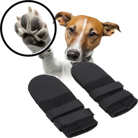 Bottes pour Chien 2pcs Caoutchouc XL Antidérapantes Imperméables Ajustables Protection Pattes Confort Chaud (1/4)