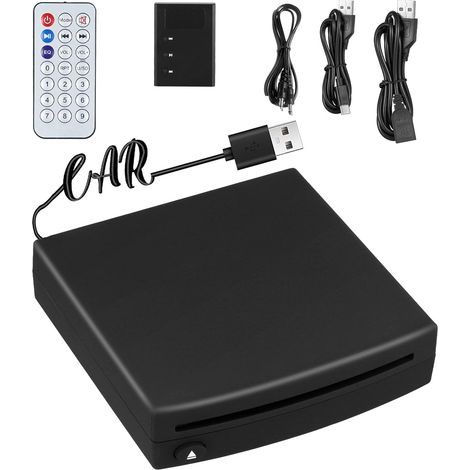 Lecteur CD Décodeur USB 2.0 pour Voiture, Lecteur DVD Externe Ultra Mince sans, Compatible Radio Android, Écran PC, Autoradio et Système Multimédia, pour Voyageurs et Conducteurs Quotidiens (1/5)