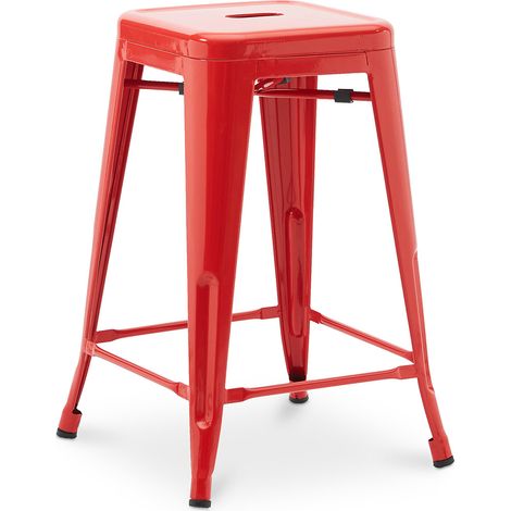 Bar Stool - Industrial Design - 60cm - New Edition - Stylix Red (1/5)