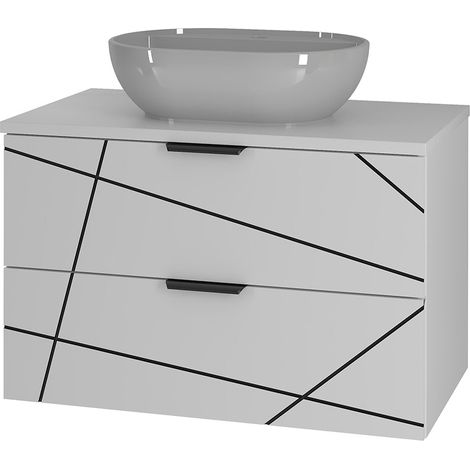 Mueble lavabo individual 80cm Teren Blanco (1/5)