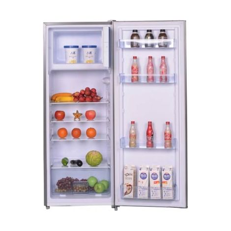 Réfrigérateur armoire 218L – 1 porte inox – Congélateur 24L – Classe énergétique E – Autonomie 10h – Dégivrage automatique – Frigelux (1/3)