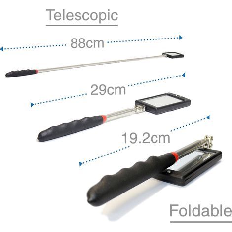 Drehbarer Teleskop-Inspektionsfernrohr mit doppelter weißer LED-Beleuchtung, 29–88 cm (1/5)