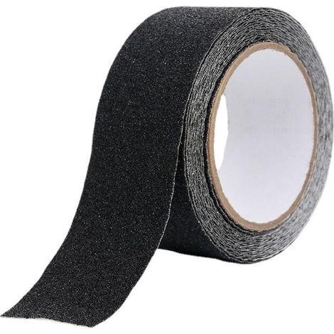 Schwarzes, einteiliges, 5 m x 5 cm Antirutschband mit starker Klebekraft