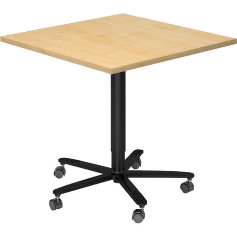 bümö Säulenhubtisch eckig ST   Ahorn  schwarz (1/5)