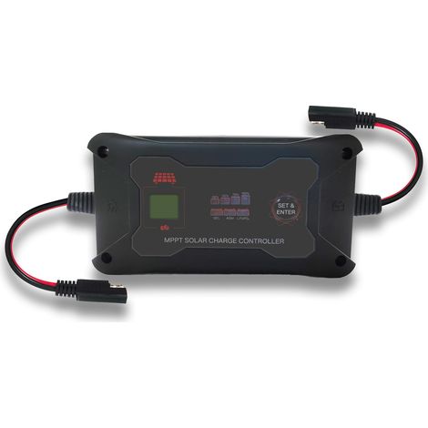 20A MPPT Contrôleur de Charge Solaire 12V/24V Contrôleur de panneau Solaire portable Intelligent Régulateur Solaire avec écran LCD et LED pour Batterie GEL/AGM/Lead-Acid et LiFePO4-M2420P (1/5)