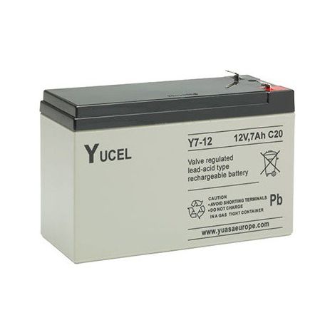 Yuasa – Batterie pour alarme 12V 7Ah Y712FR – Technologie VRLA étanche – Compatible jouets, systèmes d'alarme, onduleurs