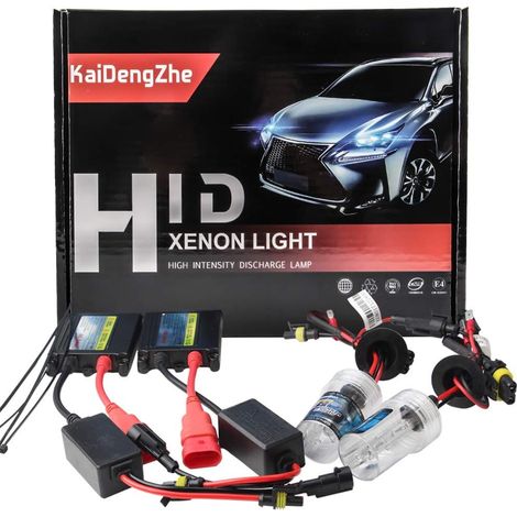 2PCS H7 Kit de Conversion au xénon HID + Ballast Slim 55W 6000K 12V Ampoule H7 Xenon HID (1/5)