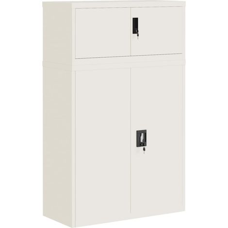 Maison Exclusive - Armadio Classificatore Bianco 90x40x145 cm in Acciaio