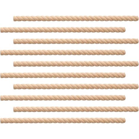 Molduras de madera - Bordes decorativos - Proyectos de carpintería - Diseño artesanal recortable - 10x6x400mm - Haya natural (1/5)