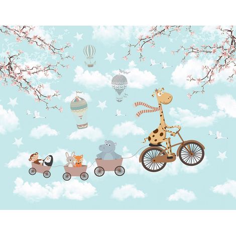 Papier peint panoramique Enfants - Animaux - 130 cm x 101 cm (1/2)