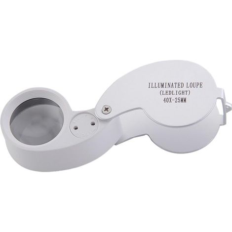 40 x 25 mm Vergrößerungslupe mit LED-Beleuchtung für Juweliere und Uhrmacher, professionelles Präzisionswerkzeug (1/5)