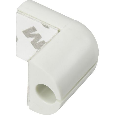 TRU COMPONENTS  Kabelclip  1226941 Bündel-Ø-Bereich 9 mm (max)  für Winkelmontage Weiß 1 St.