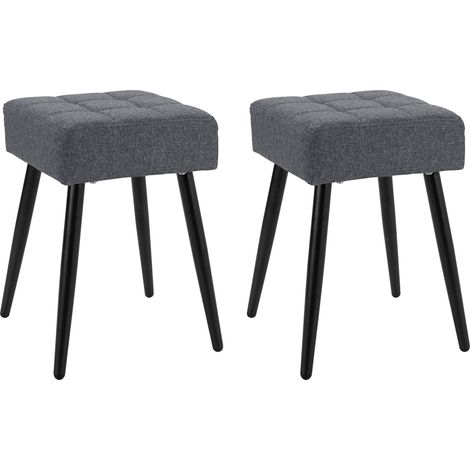 LOUISE-Tabouret Anthracite. Noir