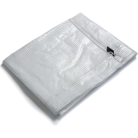 Bâche de protection imperméable Leno 140 g/m² Blanc / Transparent 2 x 3 m